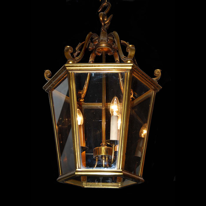 Regency style brass lantern 
