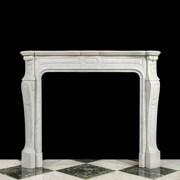 A French Rococo  small antique marble chimneypiece