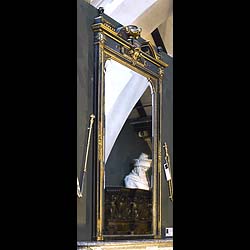 A black lacquered Renaissance Revival overmantel mirror    