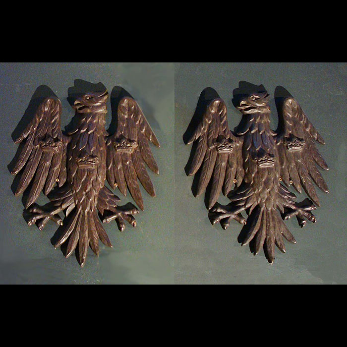 A Pair of Bronze Barclays Bank Eagles