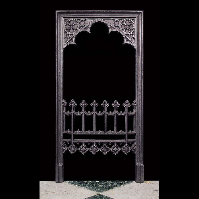 An Antique Puginesque Gothic style Fireplace Insert