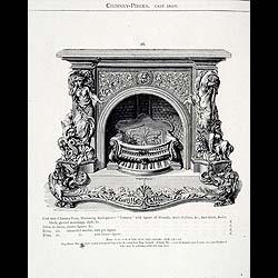  Coalbrookdale Shakespearean cast iron fireplace surrounds     