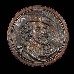 A 20th century French copper plaque of Rubens