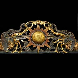 A Baroque Style Carved Wood Phoenix Pediment