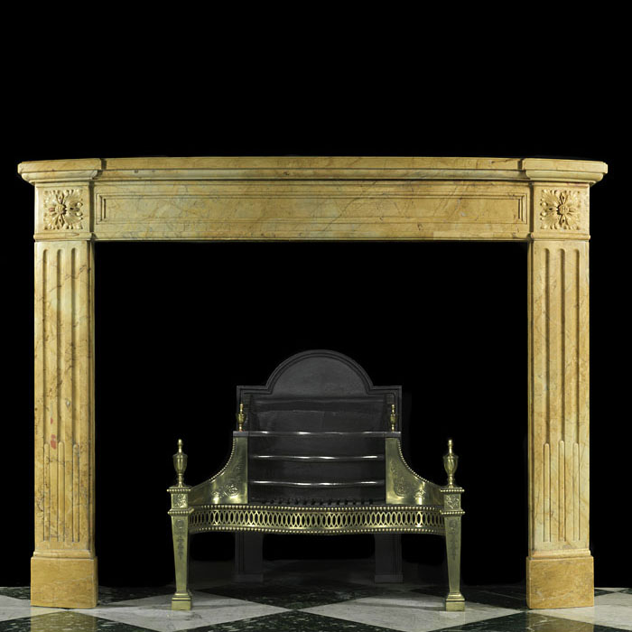 A Sienna Marble Louis XVI Fireplace Mantel

