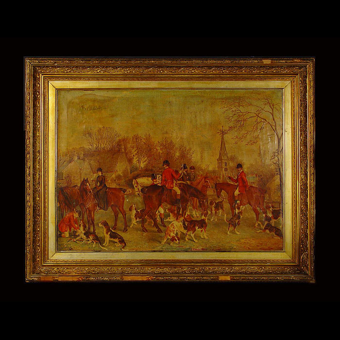 A Victorian hunting scene print by E F Holt    