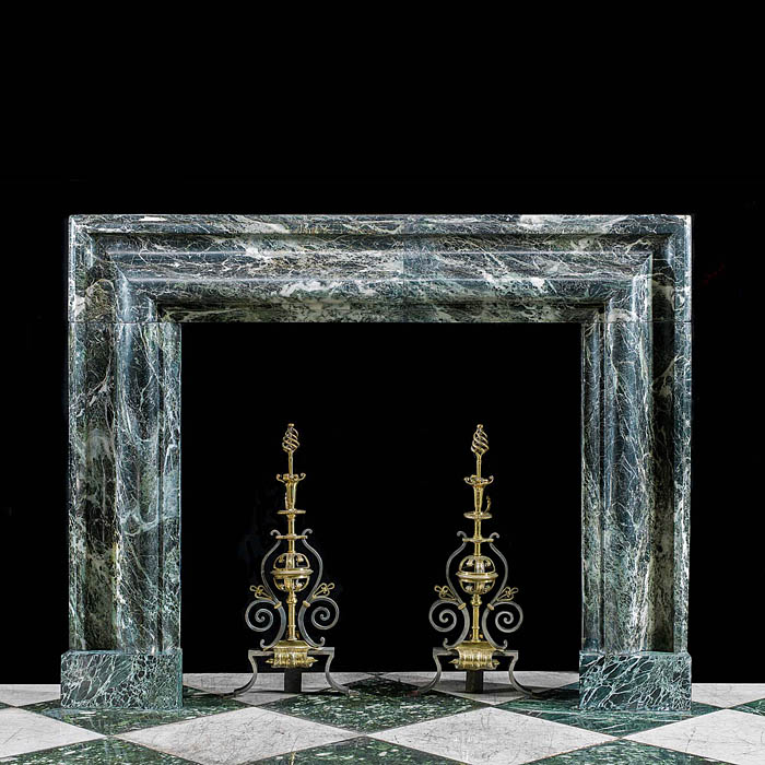 Large Verde Tinos Marble Bolection Fireplace