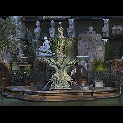 A bronze fountain in the manner of Bernini    