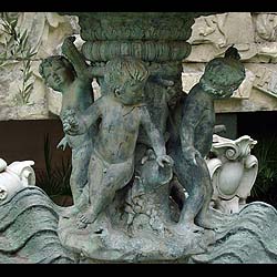 A bronze fountain in the manner of Bernini    