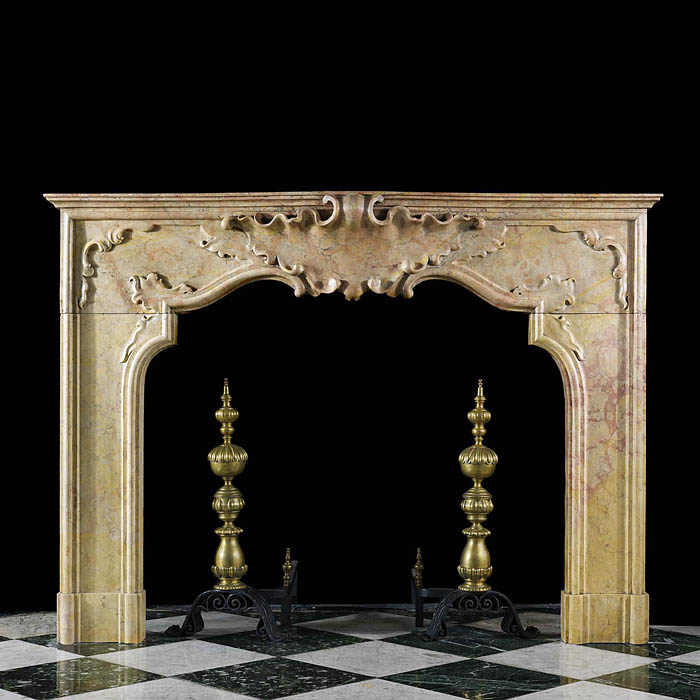 Italian Baroque Replica Marble Fireplace
 
