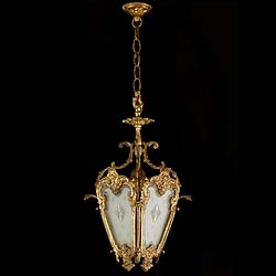  A mid 20th century Gilt Brass Rococo Lantern
