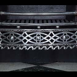 One of Four 20th century burnished steel & iron Register Grates