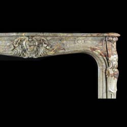 Antique Rococo Louis XV French Marble Fireplace



