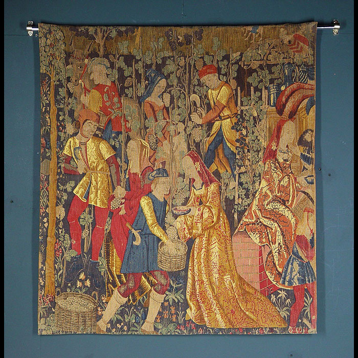 A Medieval Coloured Canvas Tapestry


