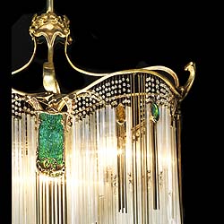 Art Nouveau Hector Guimard style chandelier