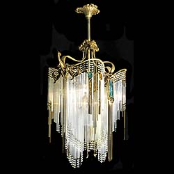 Art Nouveau Hector Guimard style chandelier