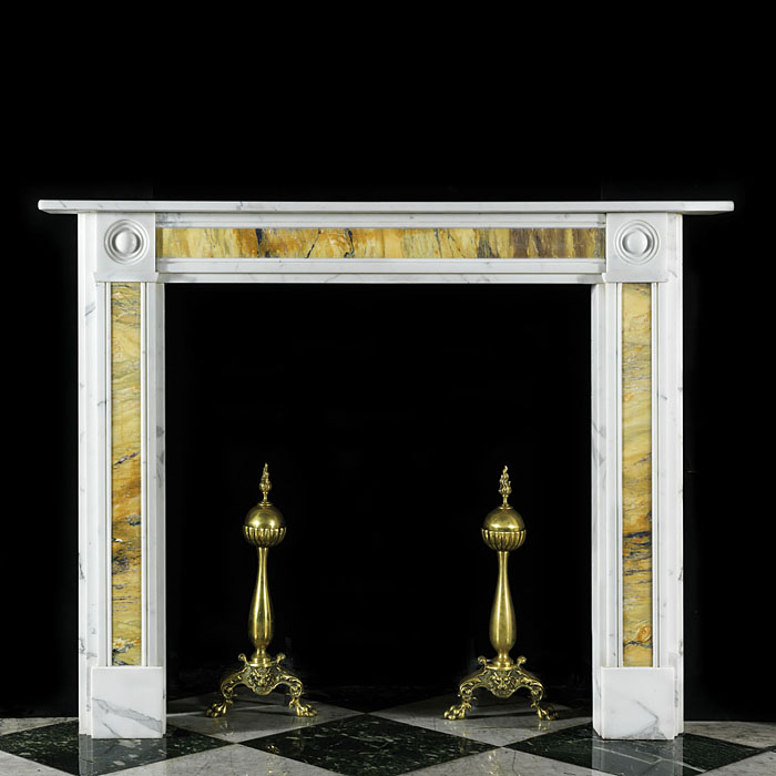A Compact Regency Style Marble Fireplace 
