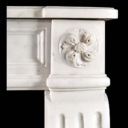 A French Louis XVI statuary marble antique fireplace surround