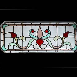 Antique Pair of Stained Glass Art Nouveau Doors
