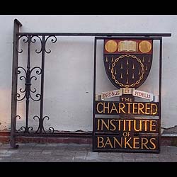 Chartered Institute of Bankers Cast Iron Sign