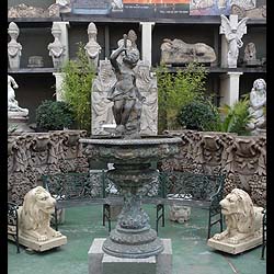  A Roman Baroque style bronze figural fountain   