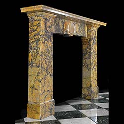 An Antique Covent Sienna Giallo Marble William IV Chimneypiece