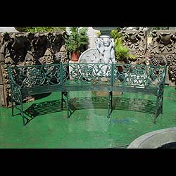 Antique Coalbrookdale manner Cast Iron Garden bench 


