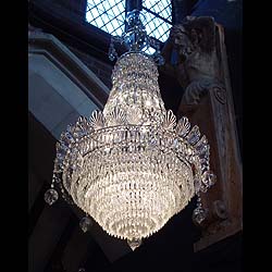 Antique Victorian Chandelier in the Regency manner in Crystal Glass 
