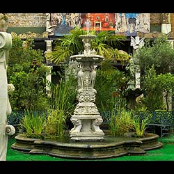 Antique White Marble Fountain in the Piranesi manner 
