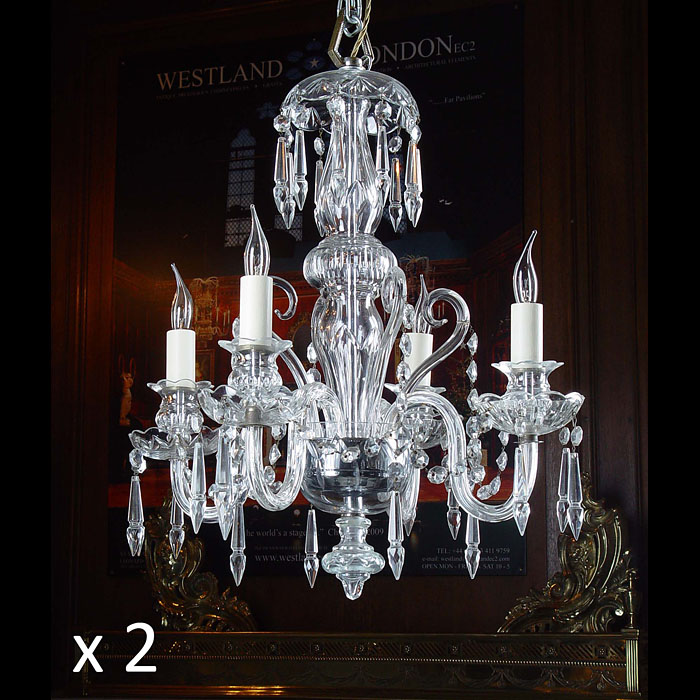  A 20th century Four Light Chandelier in the Neo Classical manner

