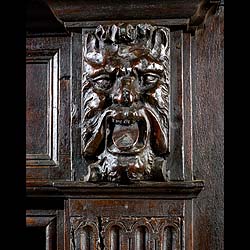 A Large 17th Century carved oak Antique Chimneypiece