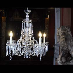  A cut glass Neoclassical style antique chandelier   