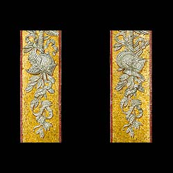 A Rare Pair of Glass Mosaic Pilasters 
