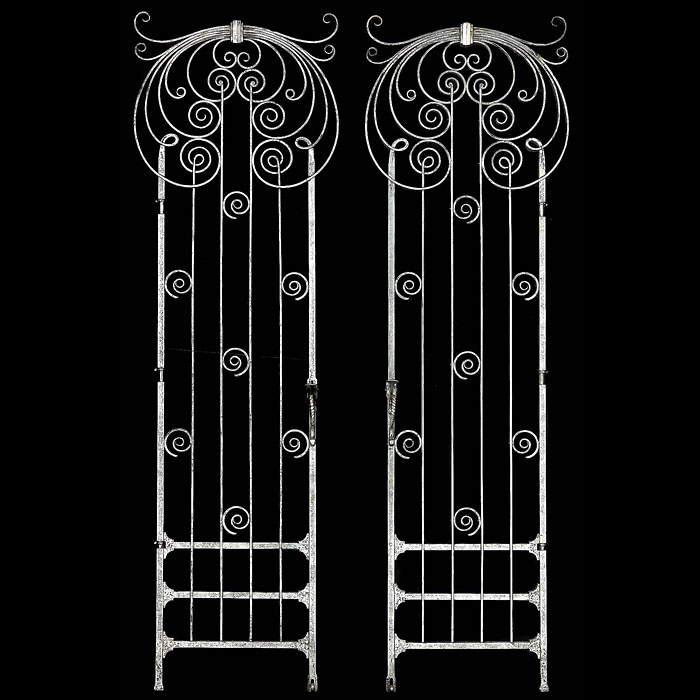 A pair of antique Art Nouveau wrought iron gates