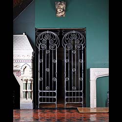 A pair of antique Art Nouveau wrought iron gates