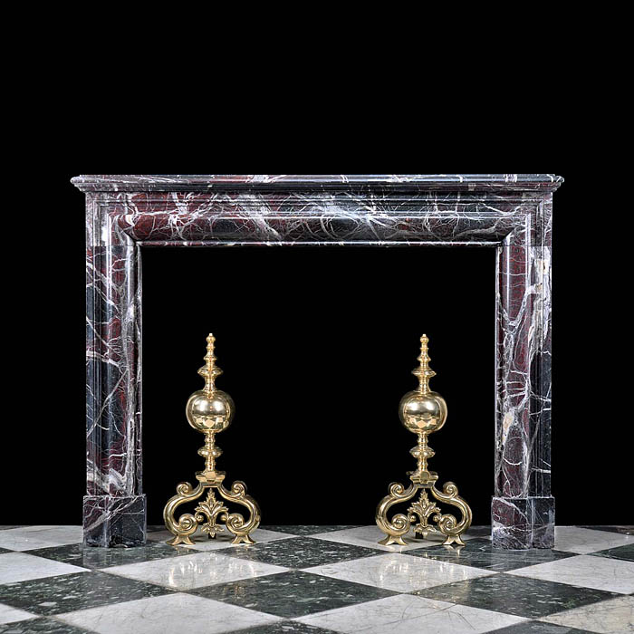 Antique French Baroque manner Campan Marble Bolection Chimneypiece 
