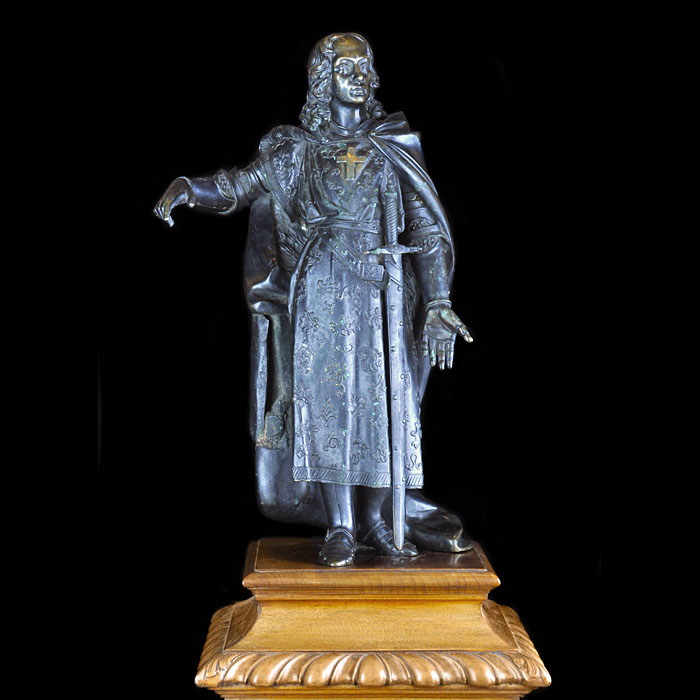 A Victorian Bronze of a Knight Crusader