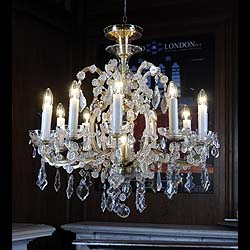A Neoclassical Style Crystal Chandelier