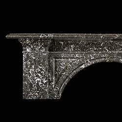 An Elegant and Simple Antique Black Veined French Victorian chimneypiece