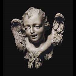 Antique marble sculpture of the head of an angel