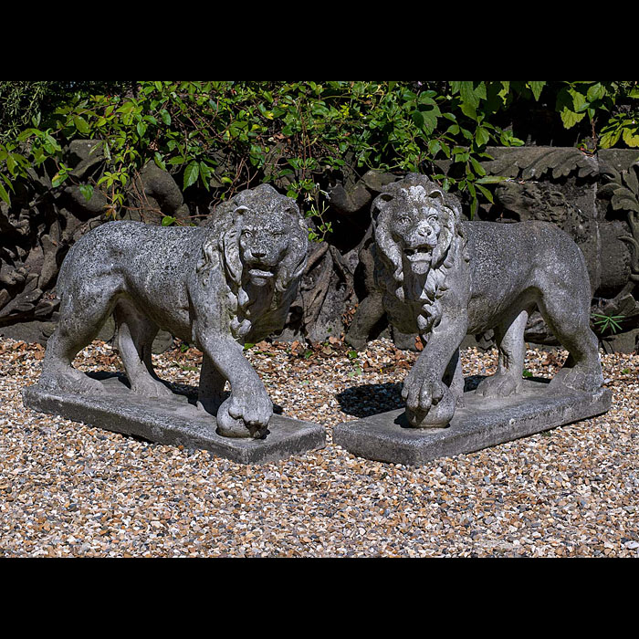 Pair of composition copies of the Medici Lions
