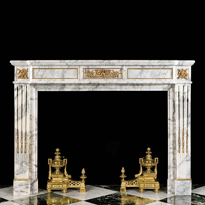 A 19th century Louis XVI style antique French Regency Chimneypiece