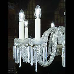 A 20th century cut glass chandelier 
