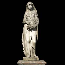 A Carrara Marble statue of the Goddess Eiar