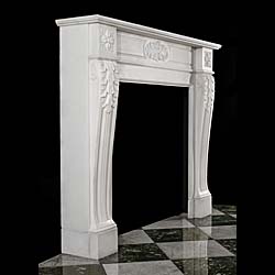A fine antique Regency Staturay Marble Fireplace Surround