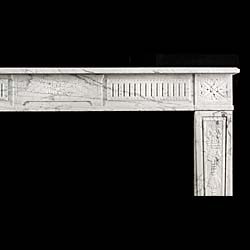 An Antique Arabescato Marble Regency Fireplace Surround