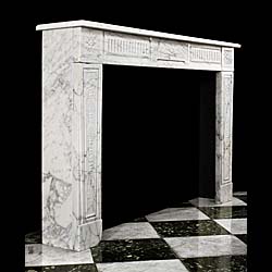 An Antique Arabescato Marble Regency Fireplace Surround