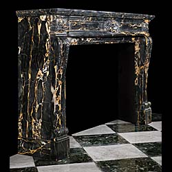 A Louis XVI style Portoro Marble antique Fireplace Surround 