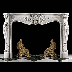 An Antique statuary marble Louis XV style chimneypiece