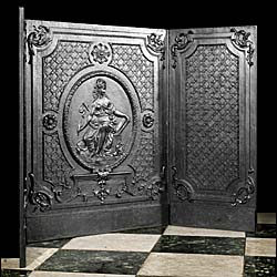 A set of three Antique fireplace panels  